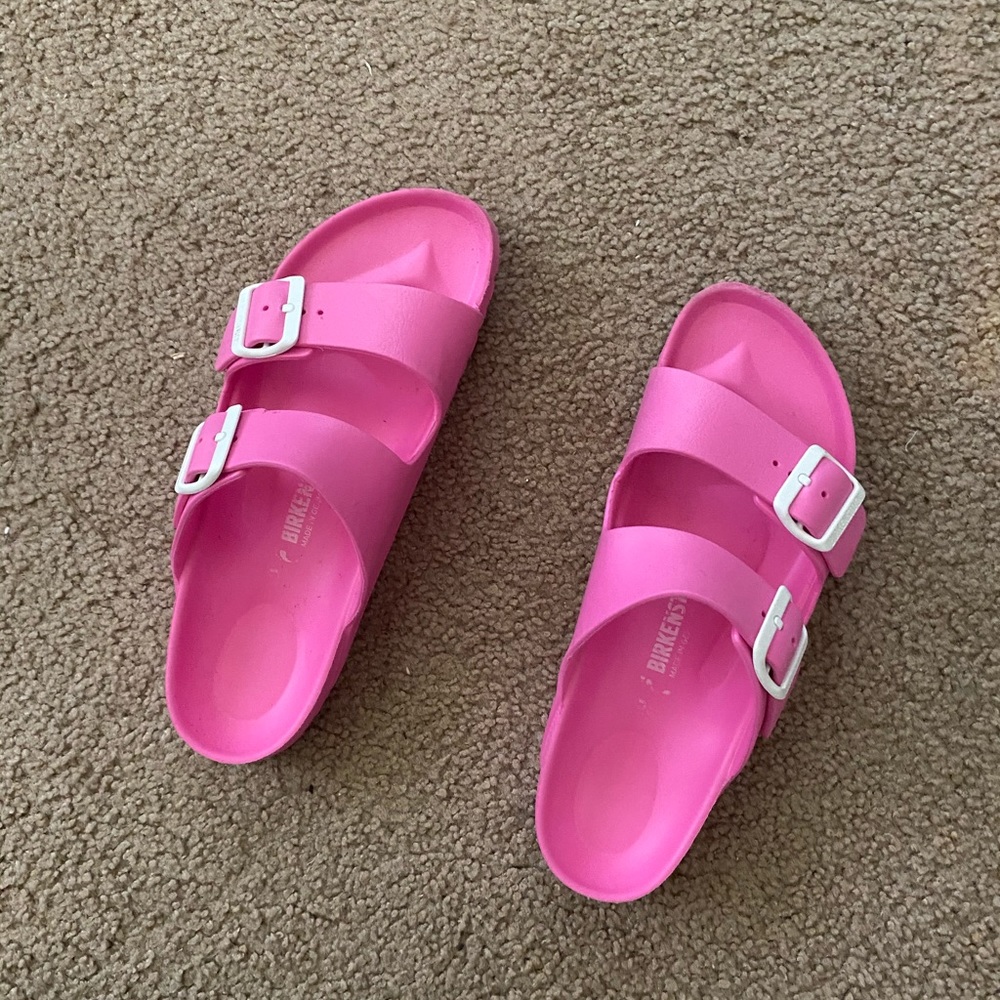 pink birkenstocks